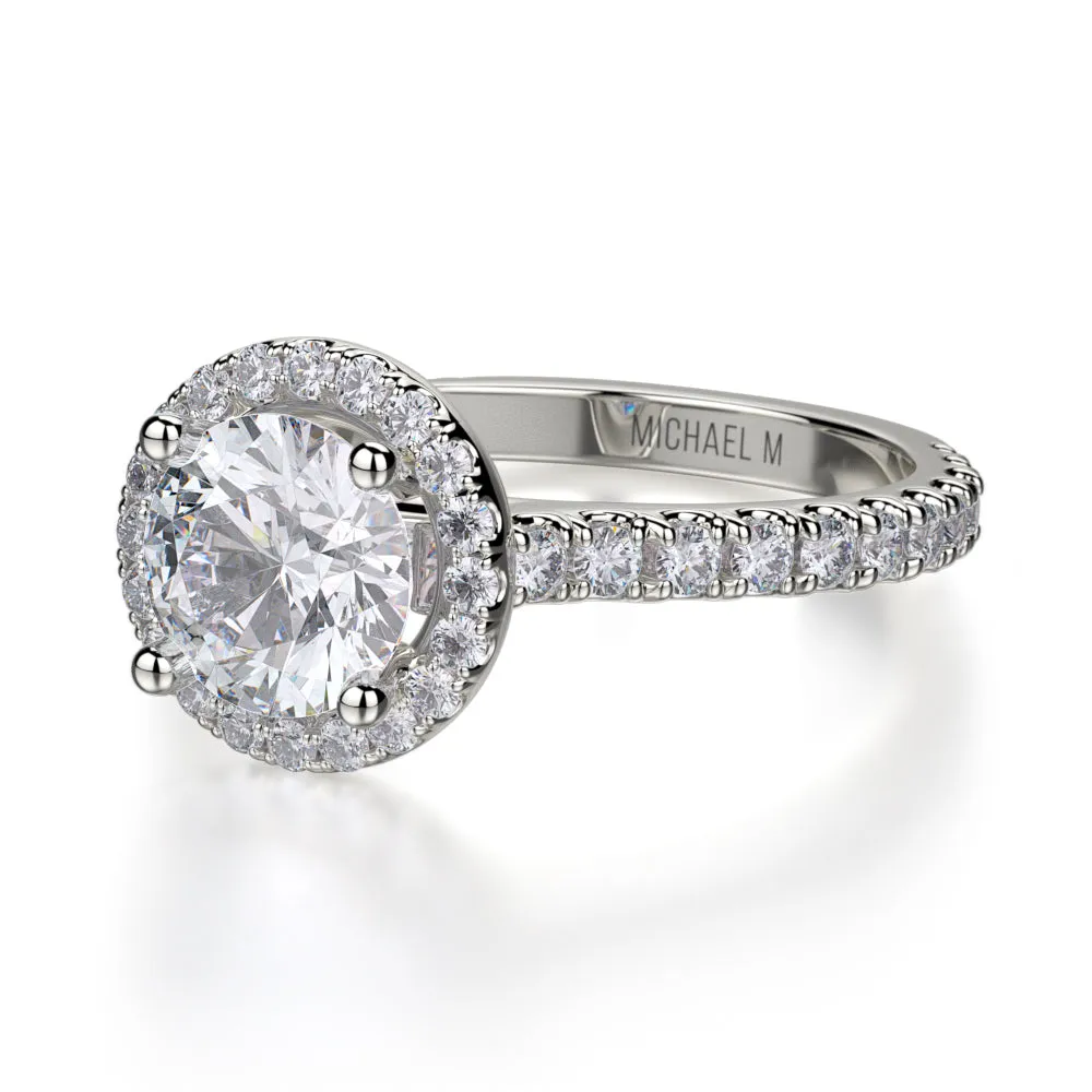 0.48ctw Diamond Halo Engagement Ring