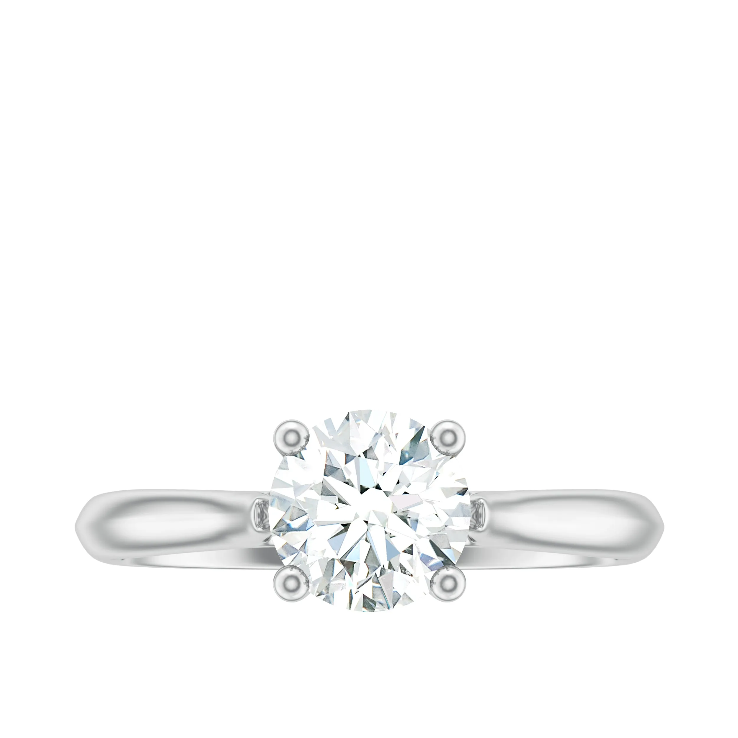 1 CT Round Shape Moissanite Designer Solitaire Ring