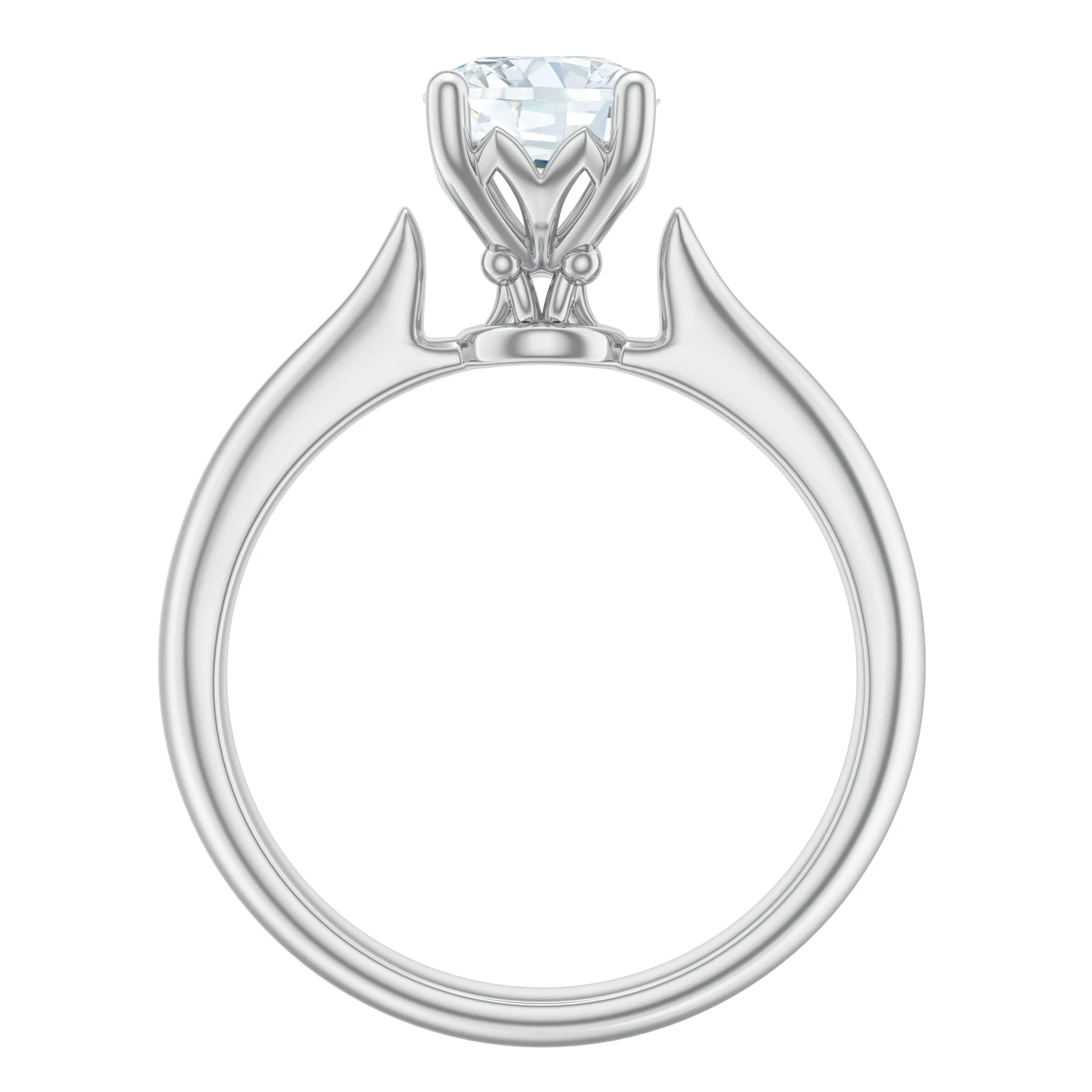 1 CT Round Shape Moissanite Designer Solitaire Ring