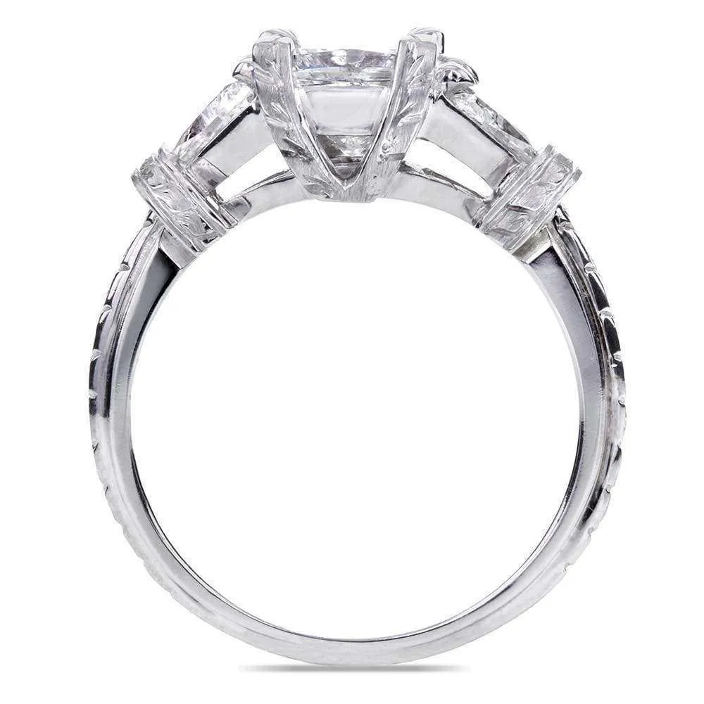 1.73ct.tw Princess Trillion Vintage