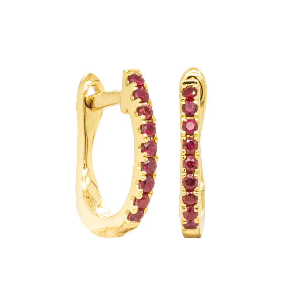 18ct Yellow Gold .13ct Ruby Cosy Earrings