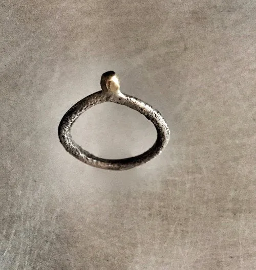 18k Gold and Sterling Silver Ring