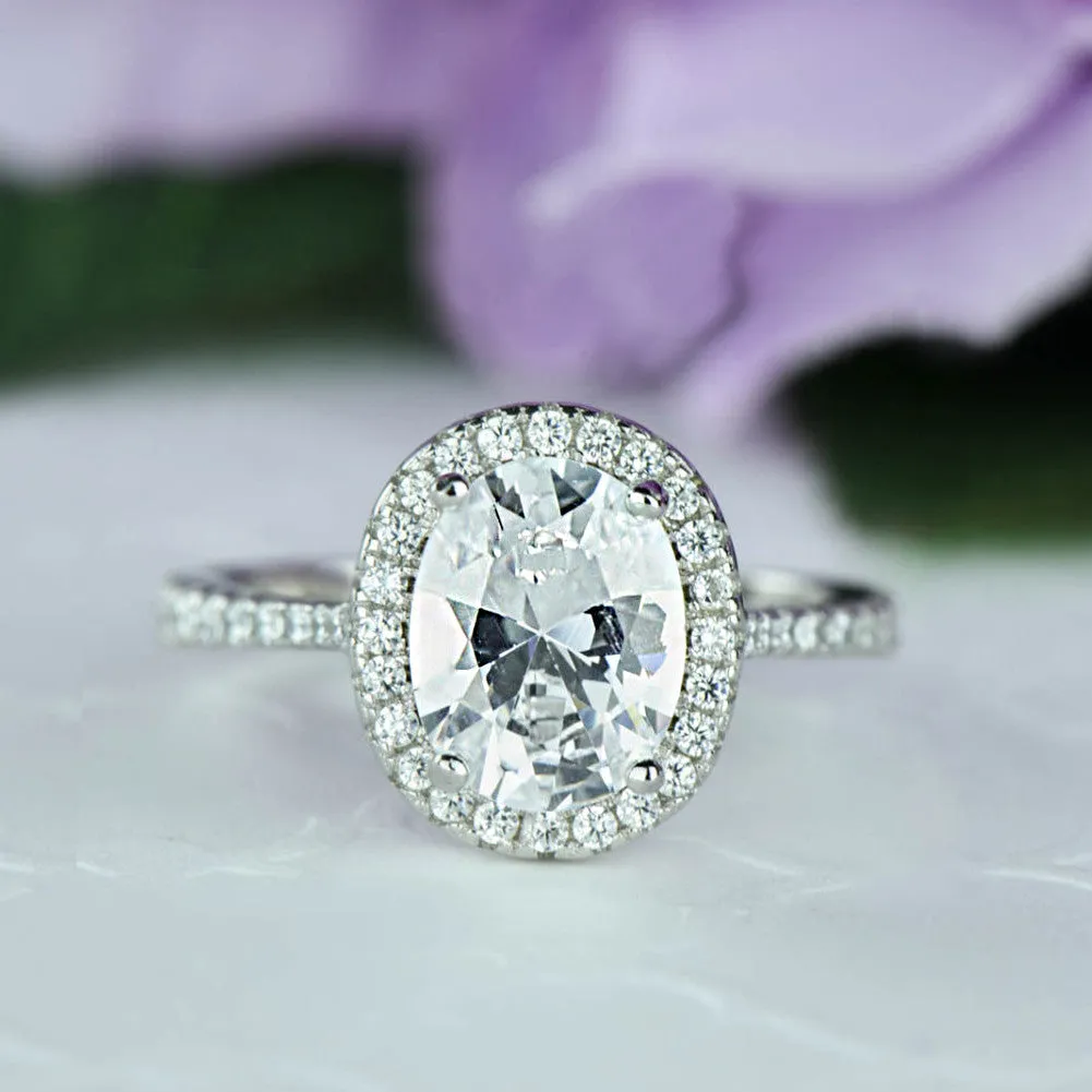 2.25 ctw Oval Halo Ring