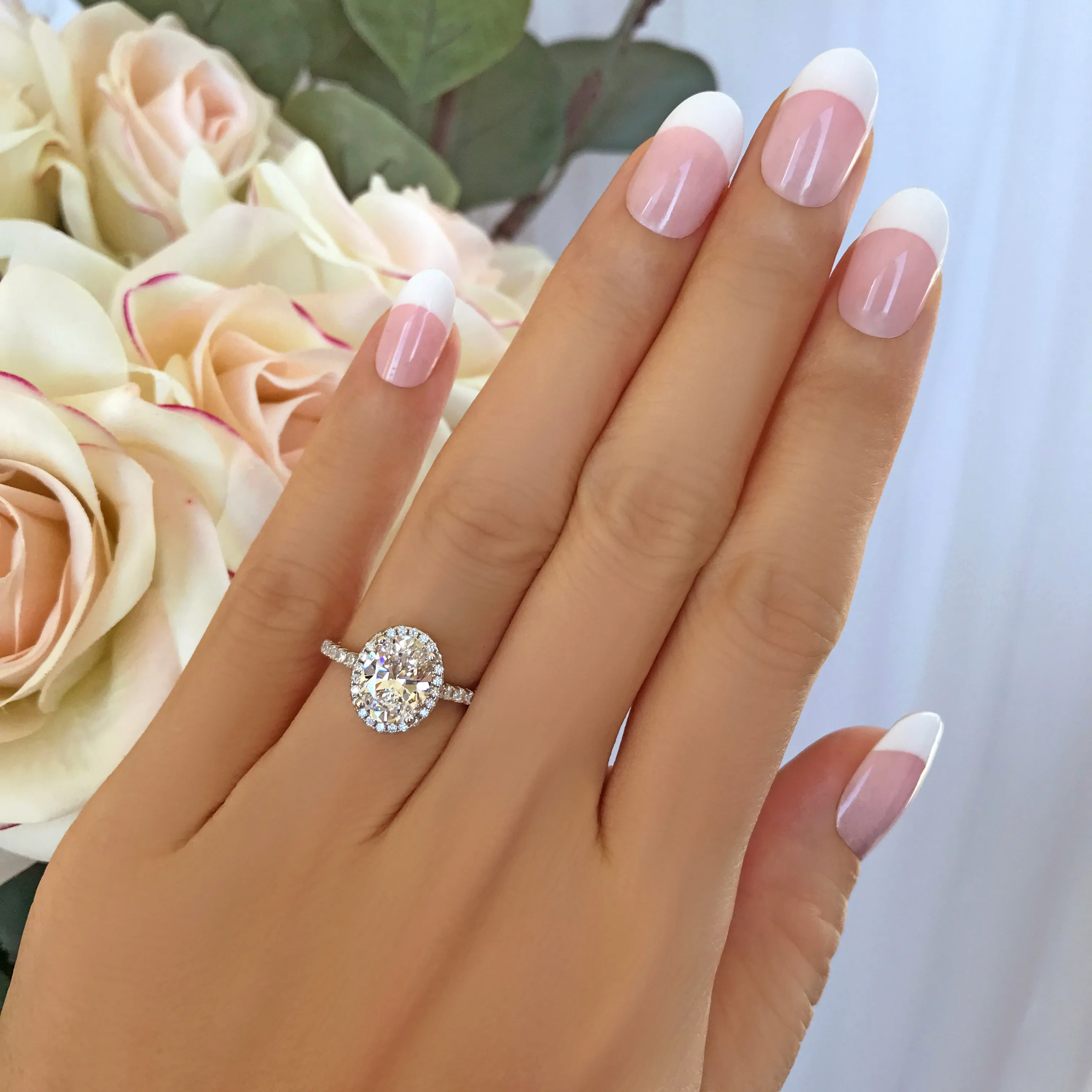 2.25 ctw Oval Halo Ring