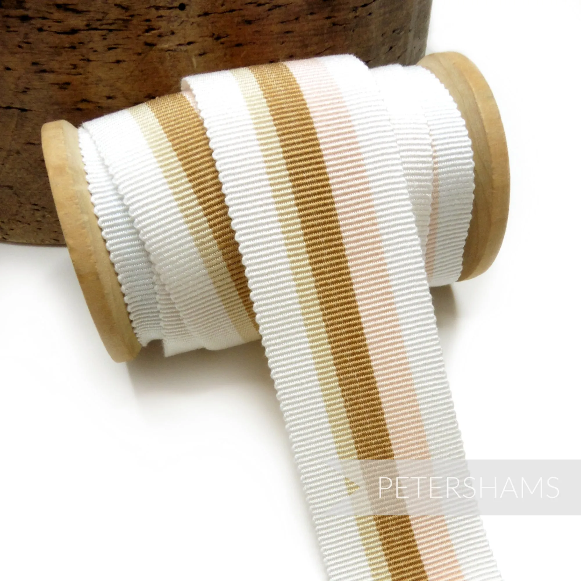 35mm Traditional Stripe Millinery Petersham Hat Ribbon - 1m