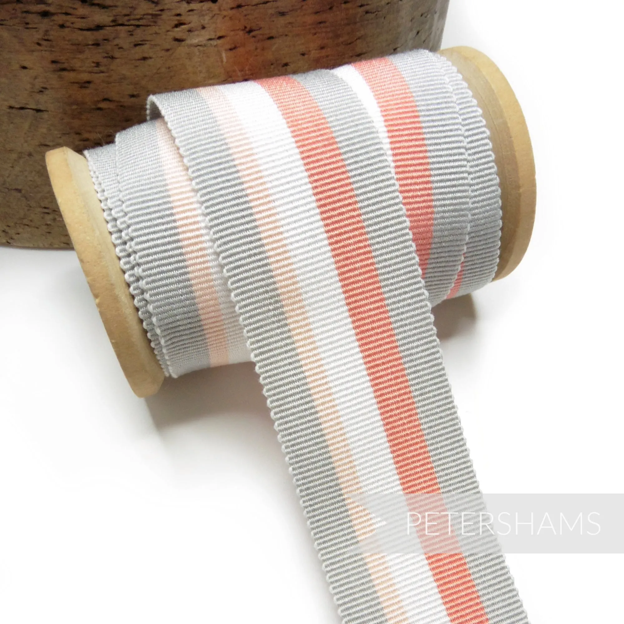 35mm Traditional Stripe Millinery Petersham Hat Ribbon - 1m