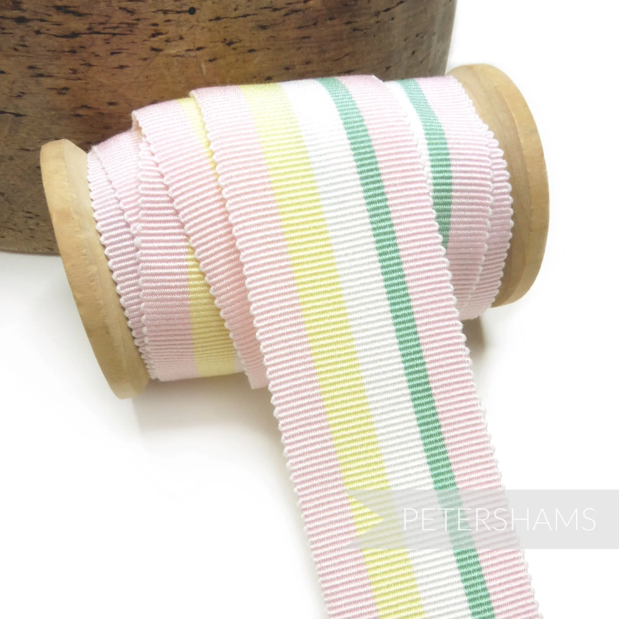 35mm Traditional Stripe Millinery Petersham Hat Ribbon - 1m