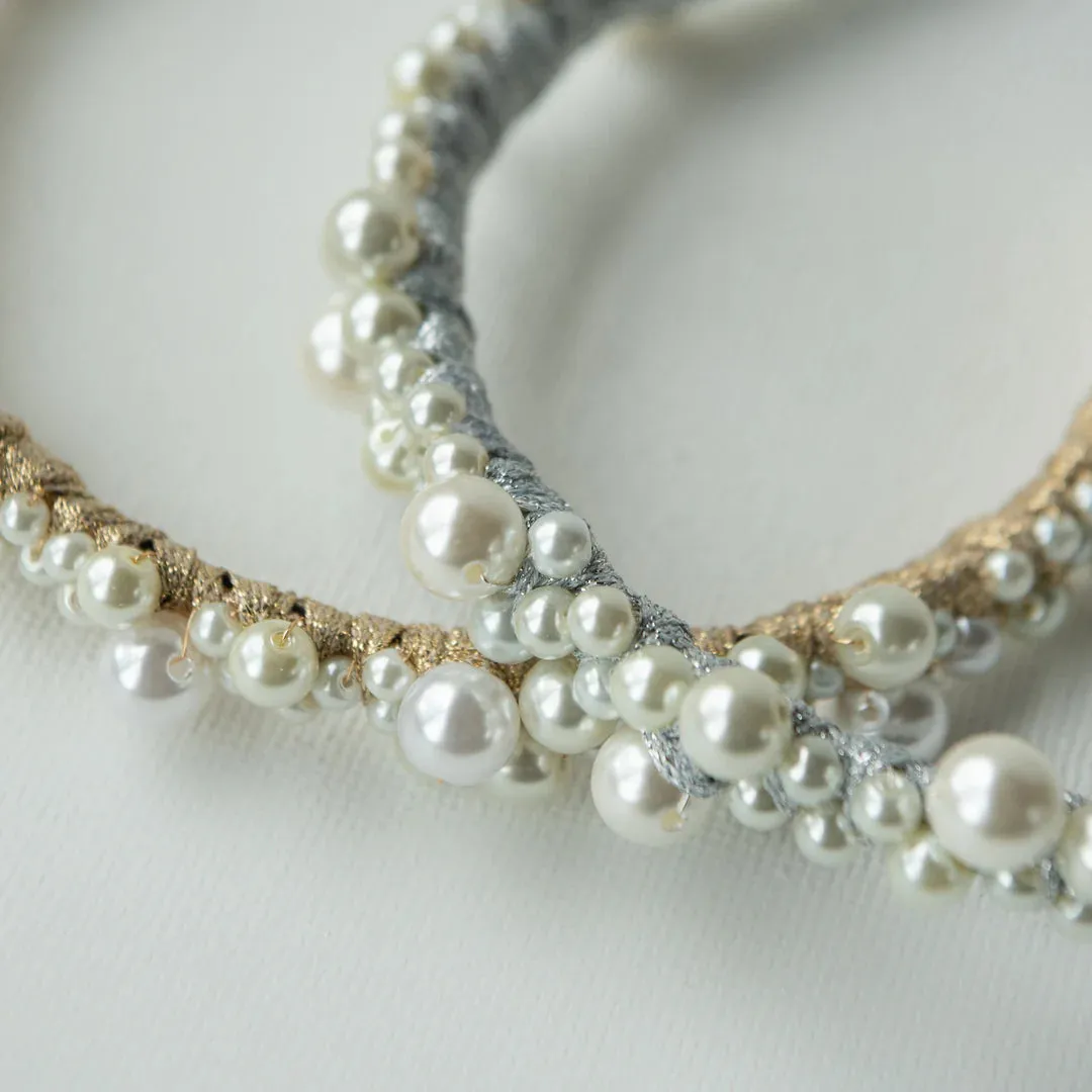 A'el Este - Charlotte - Bridal Pearl Headband - Rose Gold