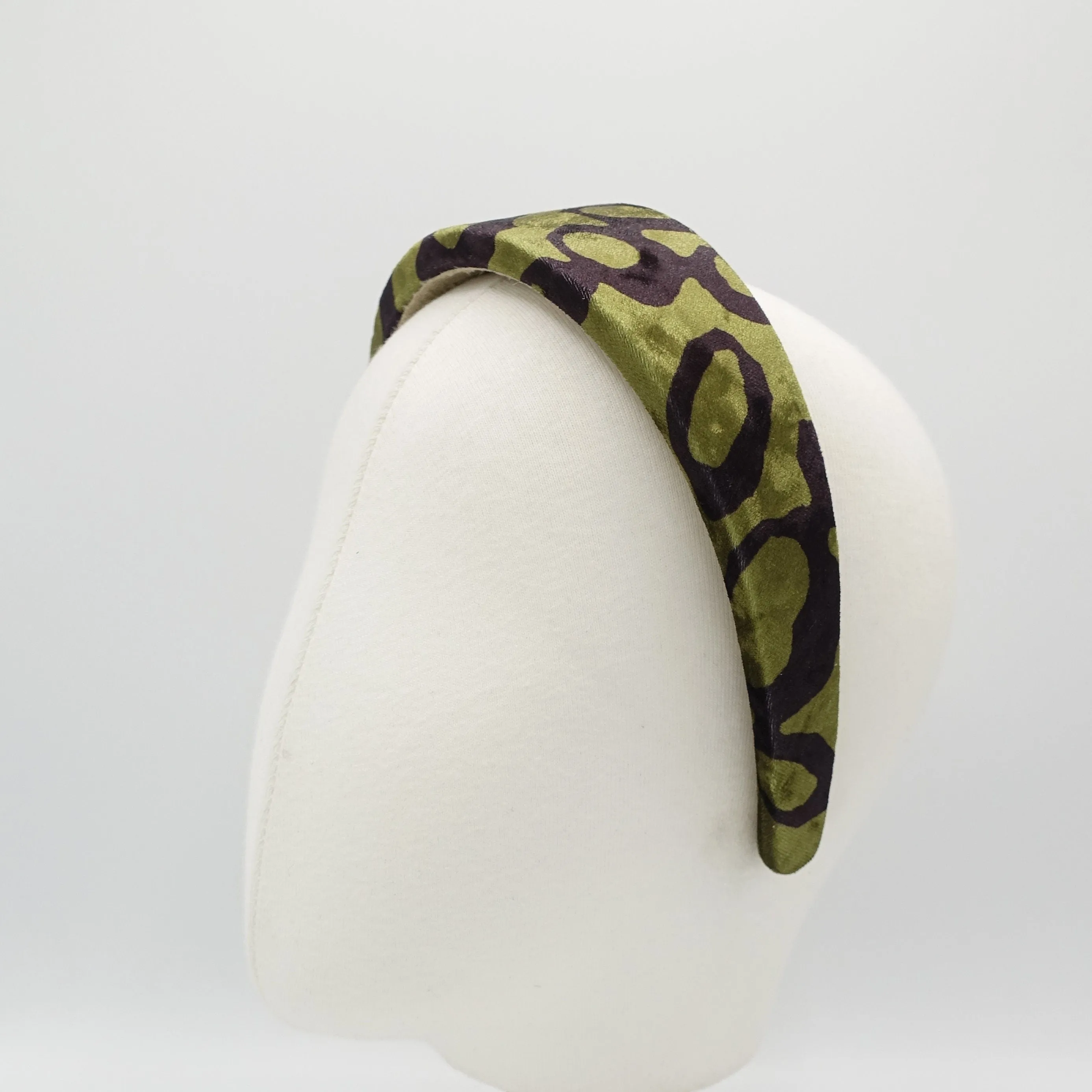 animal print velvet padded headband Autumn Winter hair accessory for women