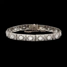 Art Deco J.E. Caldwell Diamond Platinum Bracelet