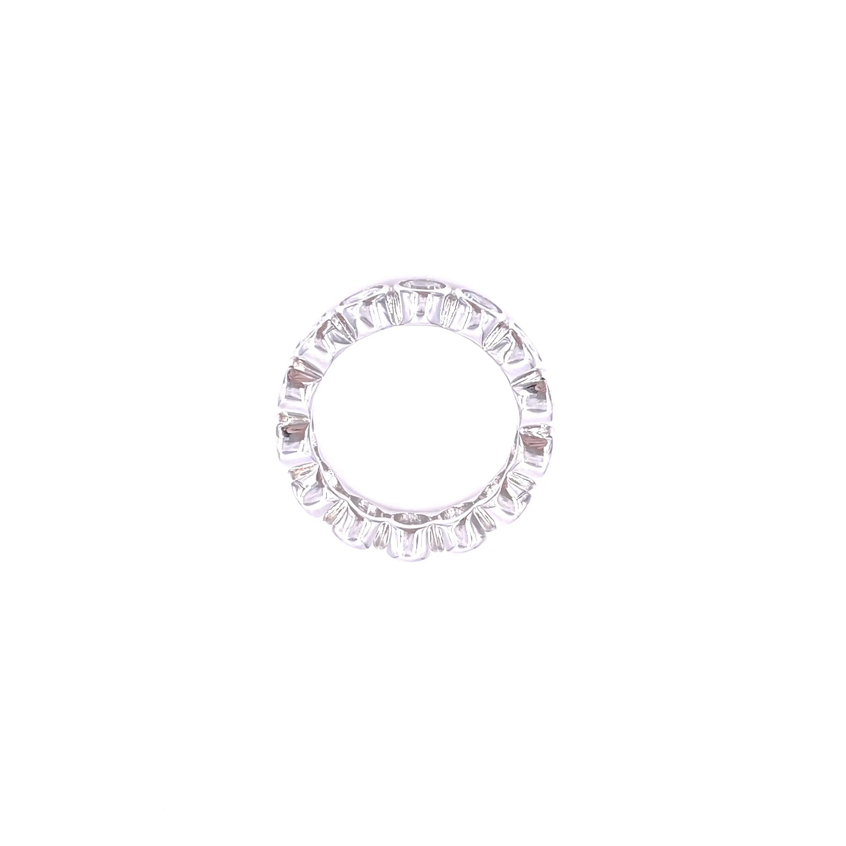 Ashley Gold Sterling Silver CZ Bezel Set Band Ring