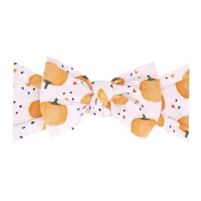 BBB Knot Headband in Printed Pink & Pumpkins