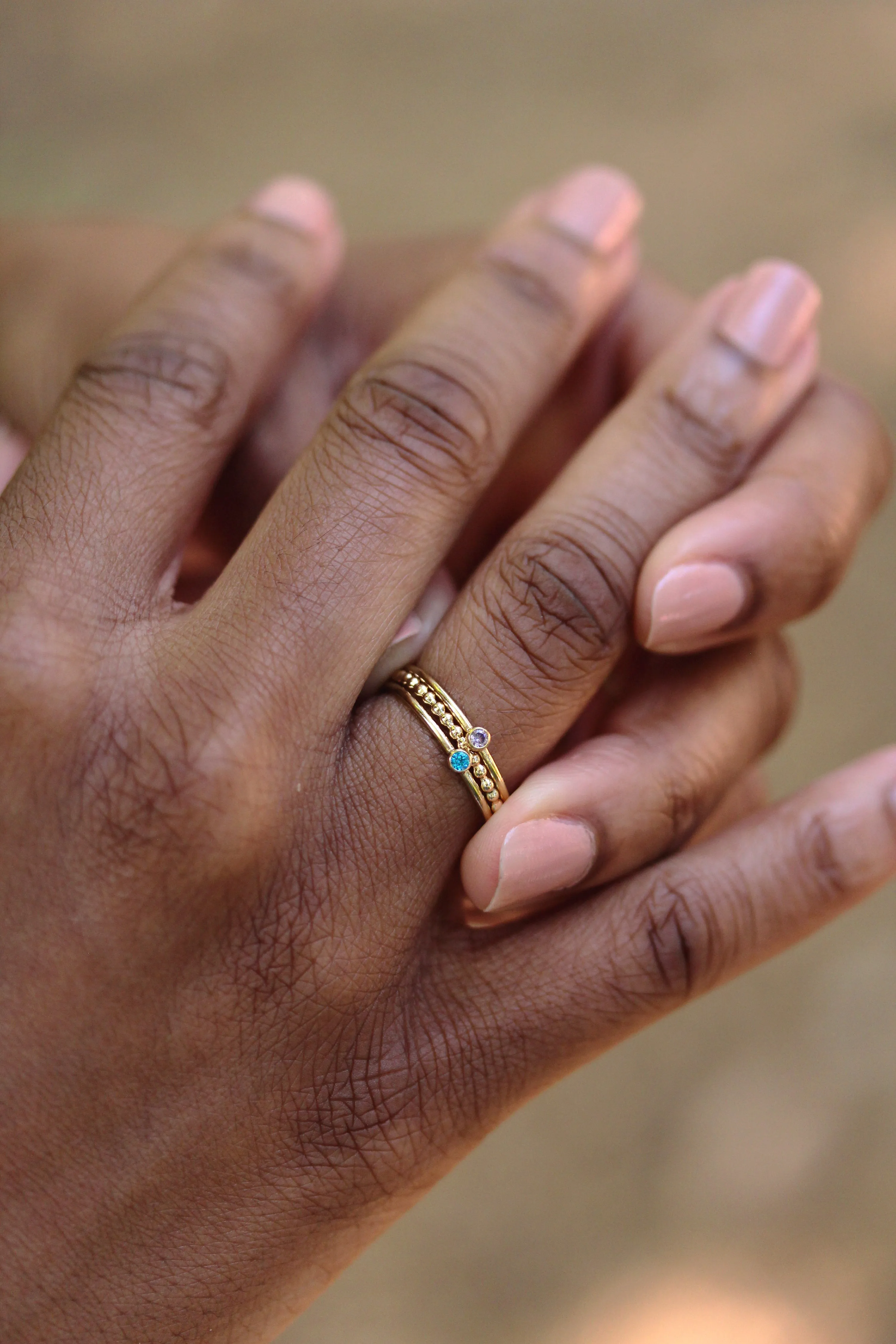 bead ring { silver   gold }