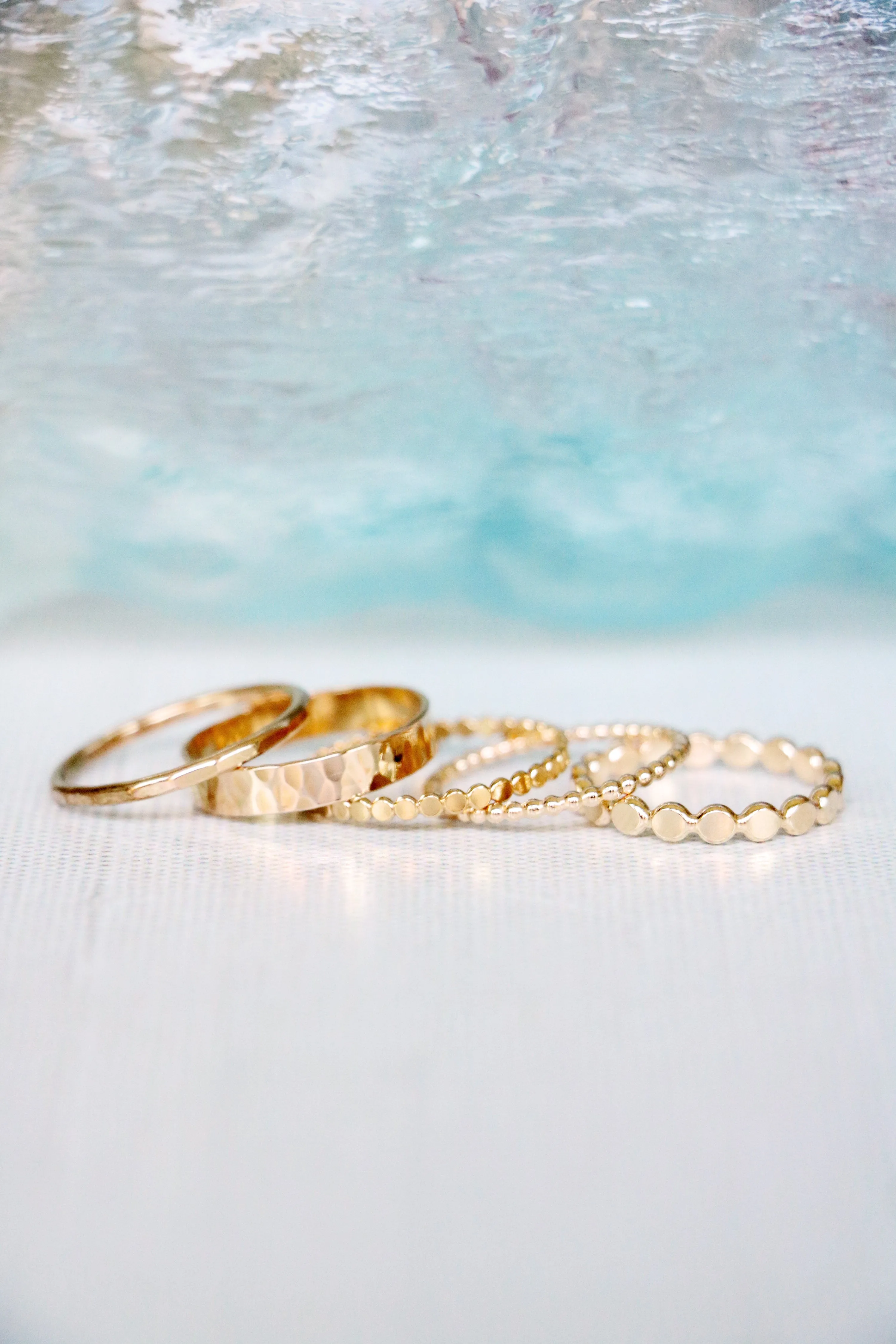 bead ring { silver   gold }