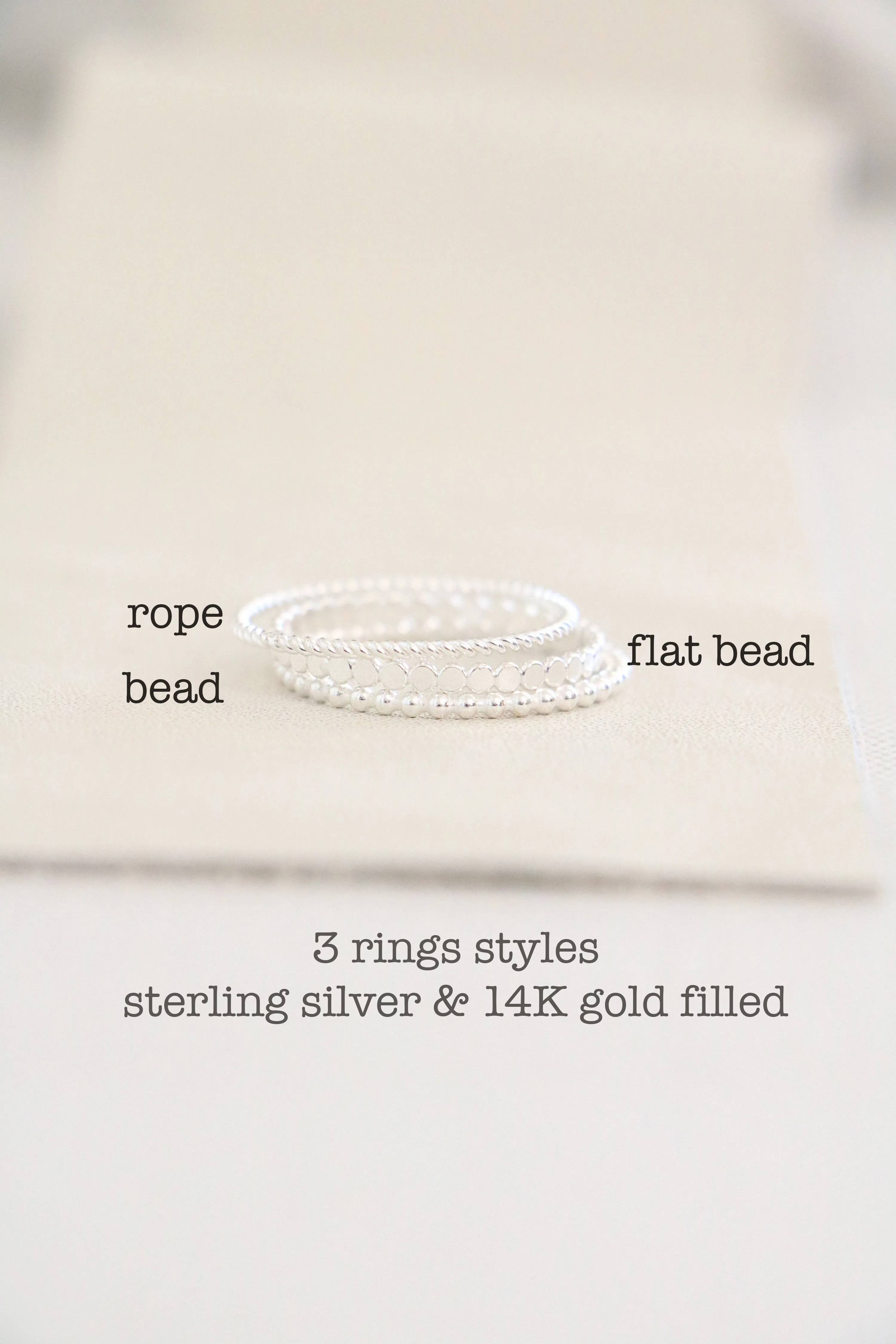 bead ring { silver   gold }