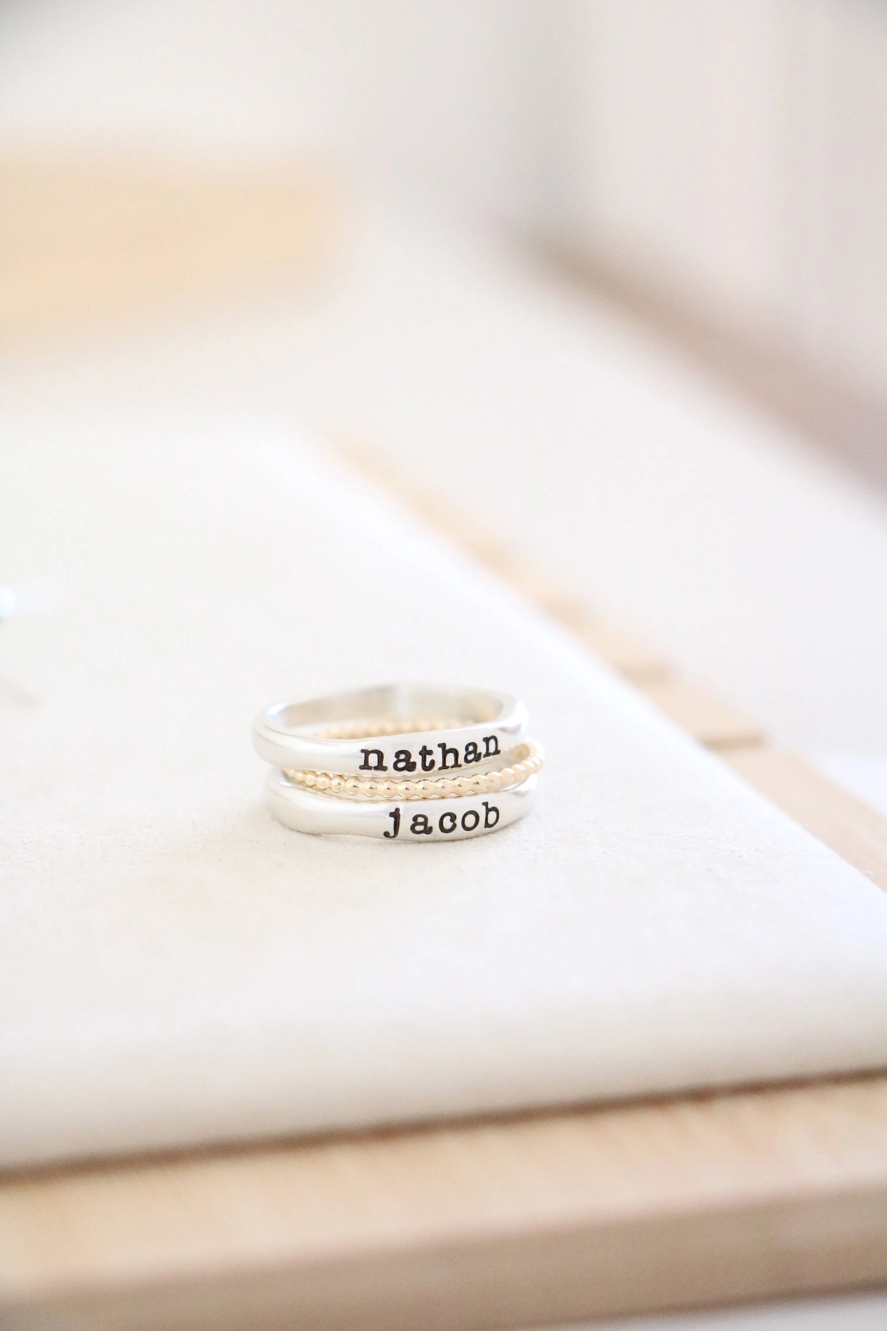 bead ring { silver   gold }