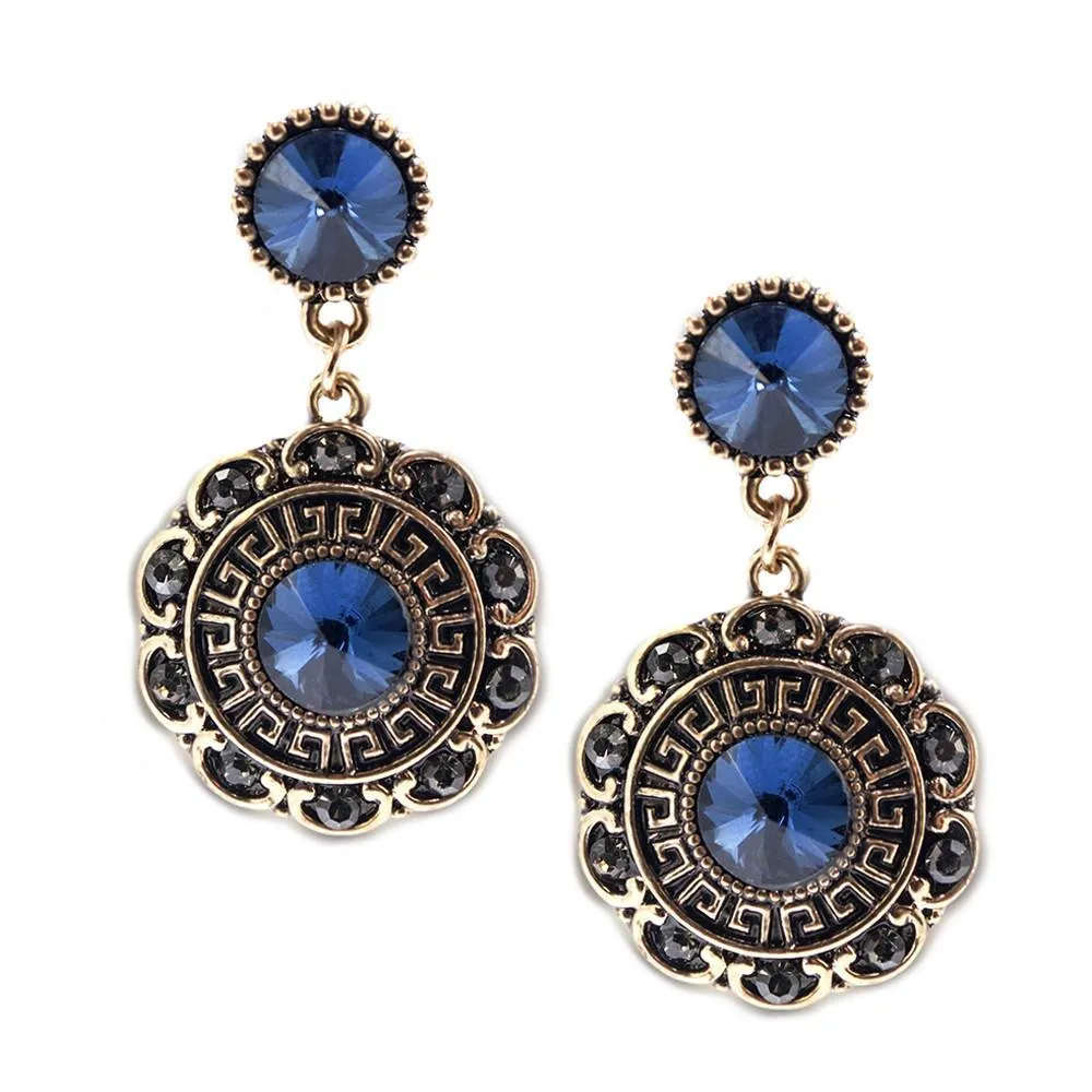 Bloom Earrings-Sapphire