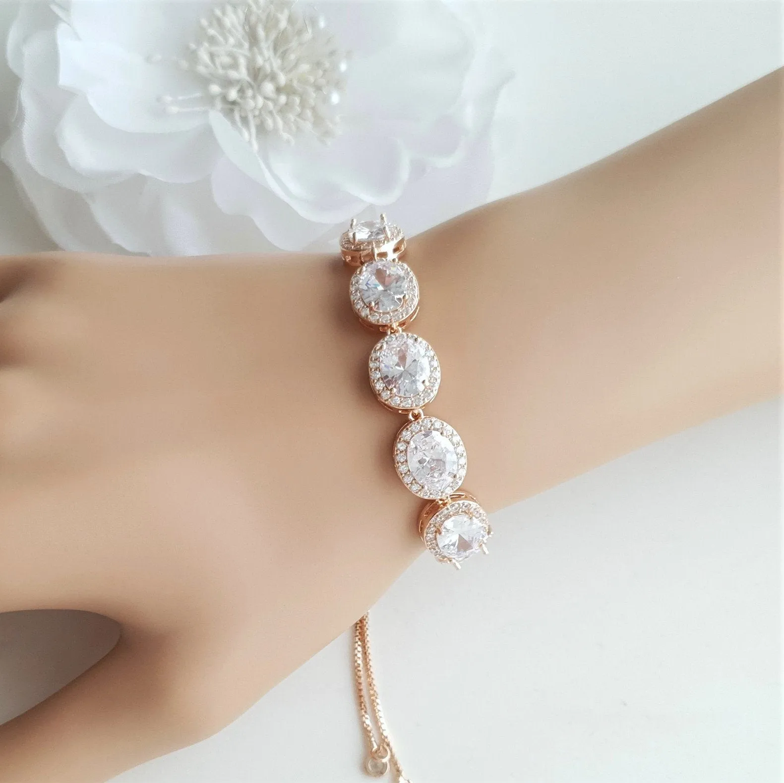 Bracelet for Brides in Rose Gold- Emily