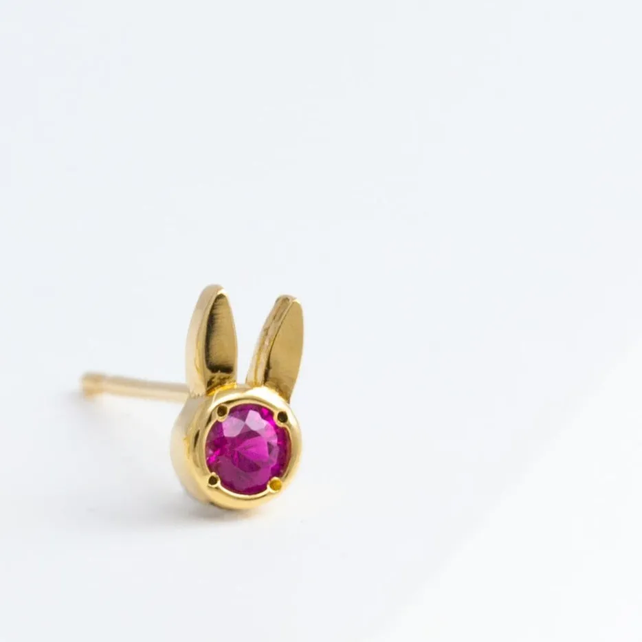 Bunny ruby stud