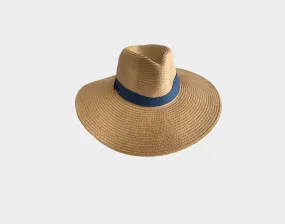 C1. Blue Denim Panama Style Hat - The Milano