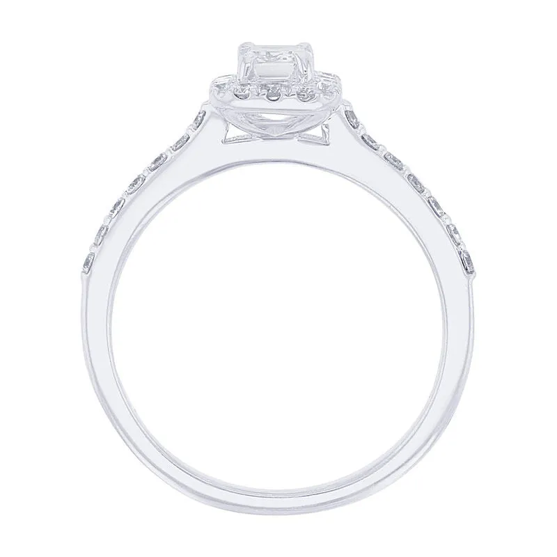 Carly Princess Halo 3/4ct Ready for Love Diamond Engagement Ring