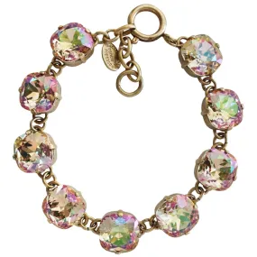 Catherine Popesco 14k Gold Plated Crystal Round Bracelet, 1696G Purple Haze