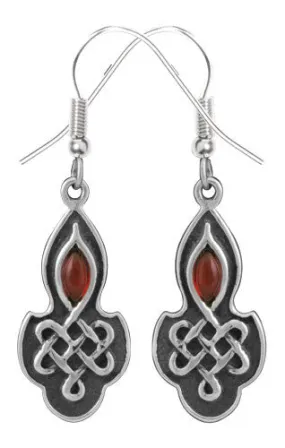 CELTIC RUBY EARRINGS 316L, C/60