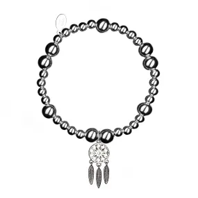 Chunky Dreamcatcher Sterling Silver Stacking Bracelet