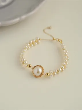 Classic Filigree Series Stargazer Pearl Bracelet