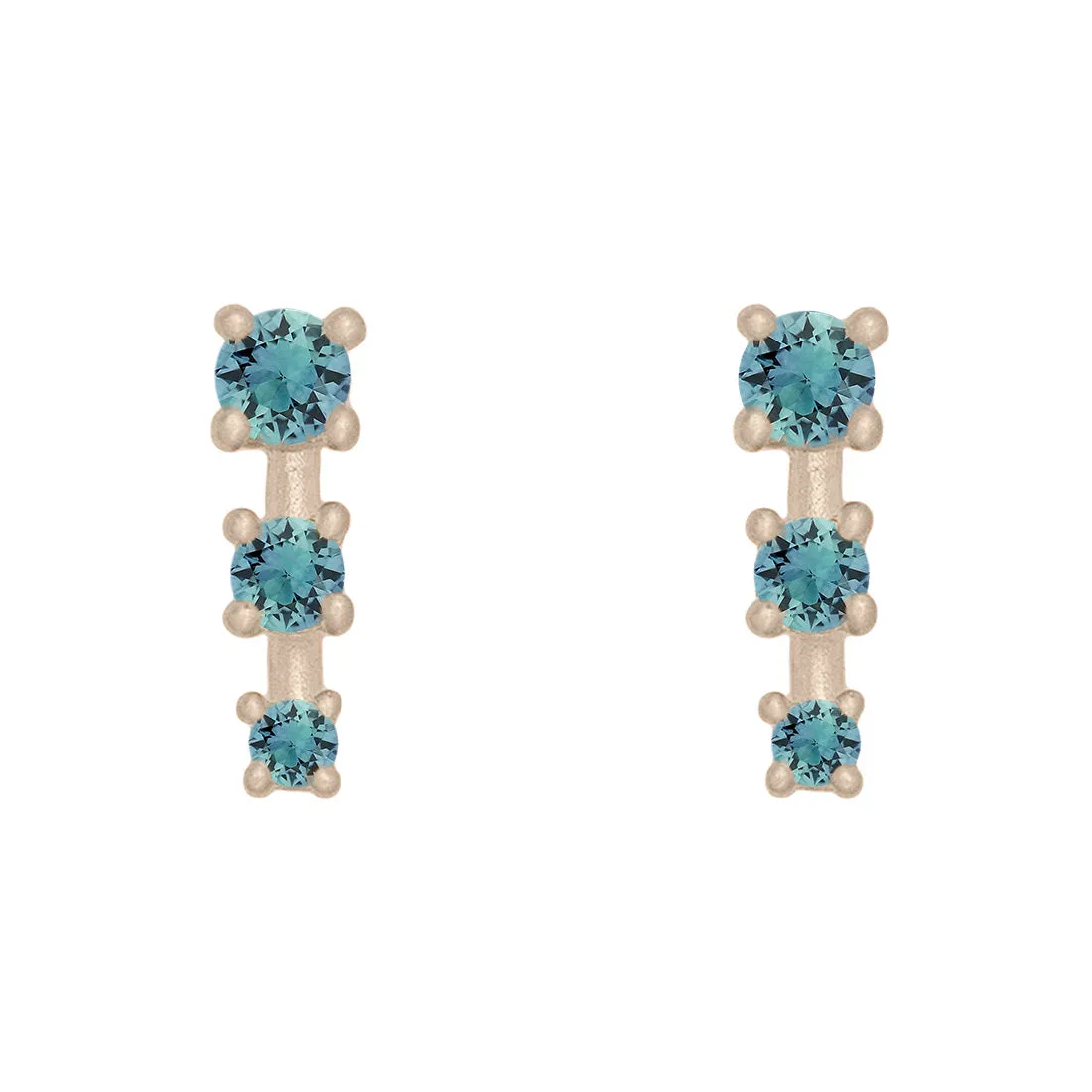 Cora Earrings, Teal Sapphire