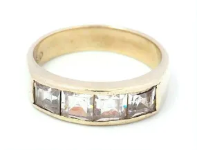 Cubic Zirconia 9ct Yellow Gold Band Style Ring