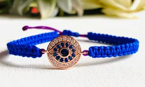 Cubic Zirconia EvilEye Bracelet/Cubic Zirconia Evil Eye Adjustable Bracelet