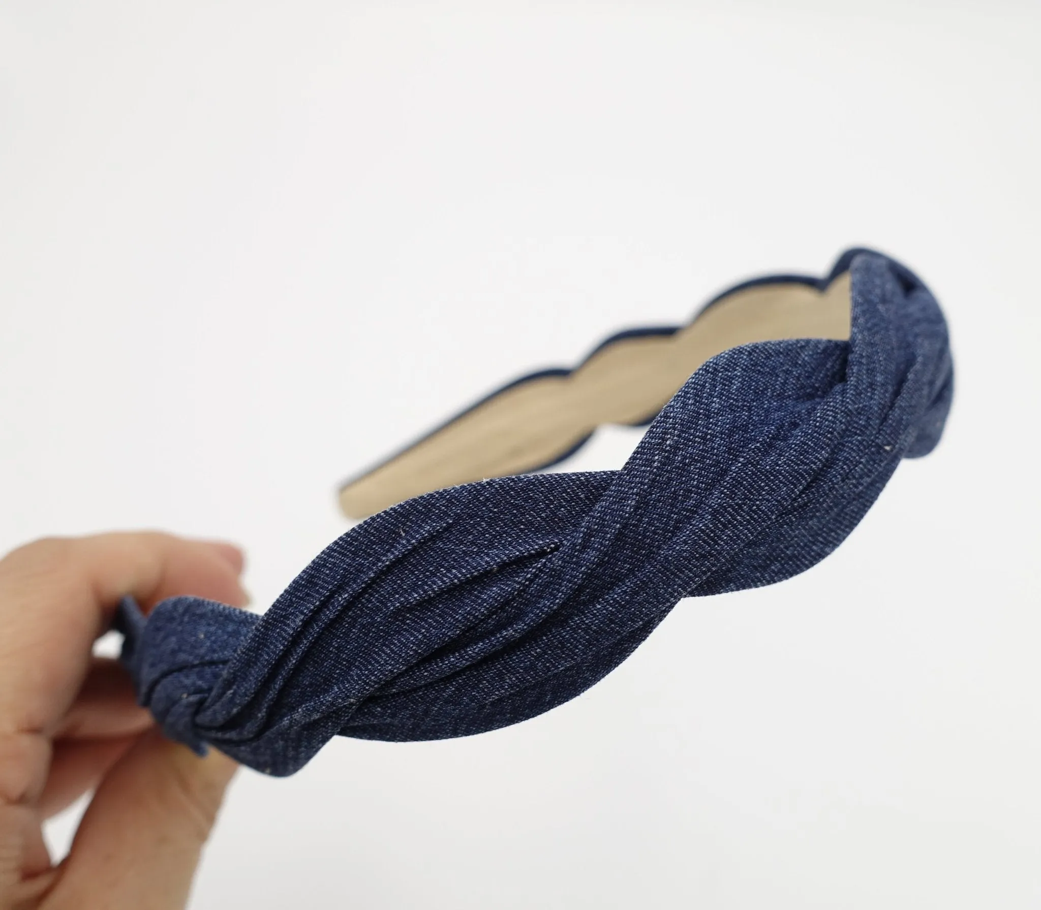 denim wave headband cotton hairband woman hair accessory