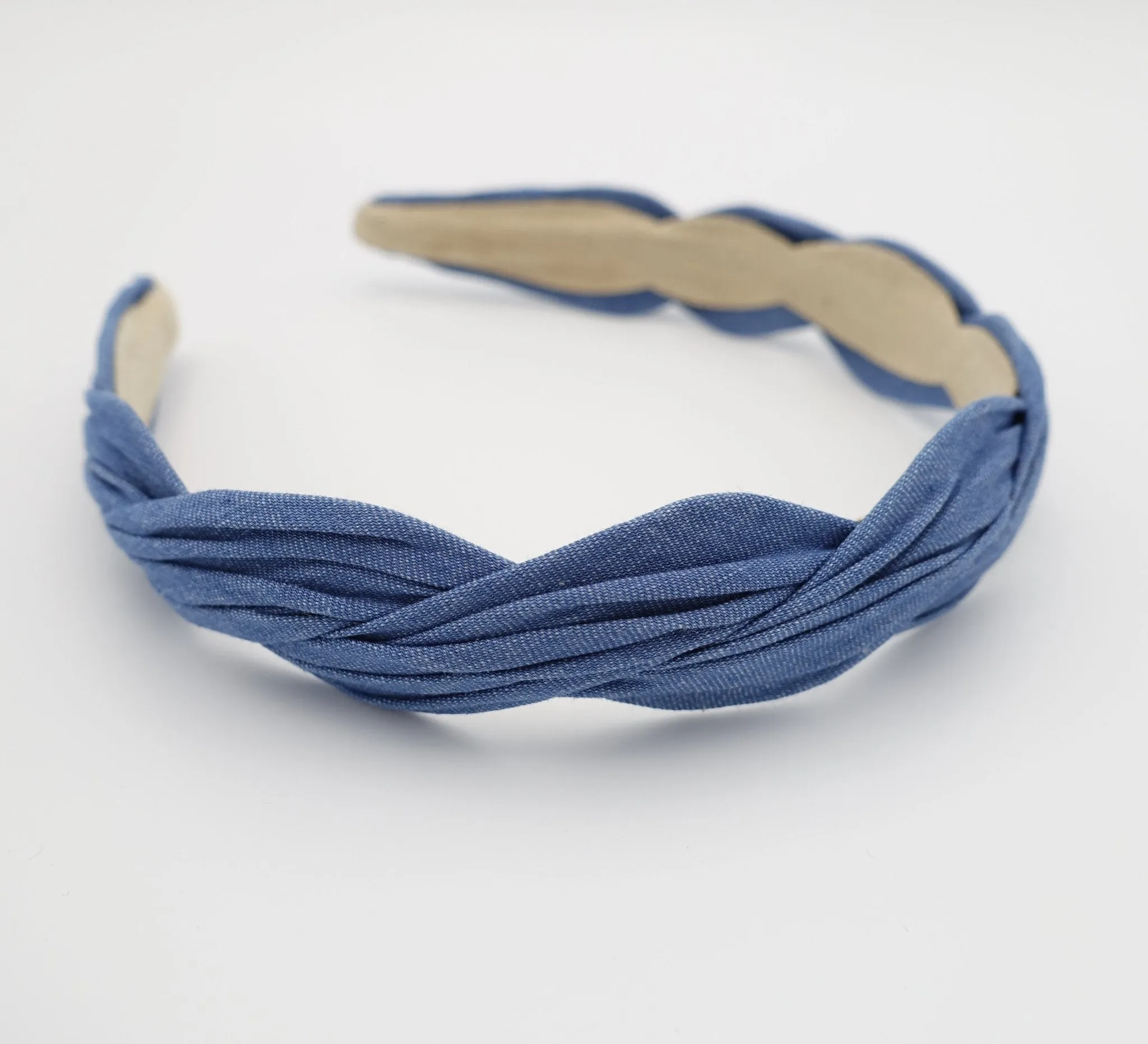 denim wave headband cotton hairband woman hair accessory