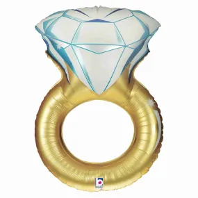 Diamond Engagement Ring Balloons | Gold | 38 INCH