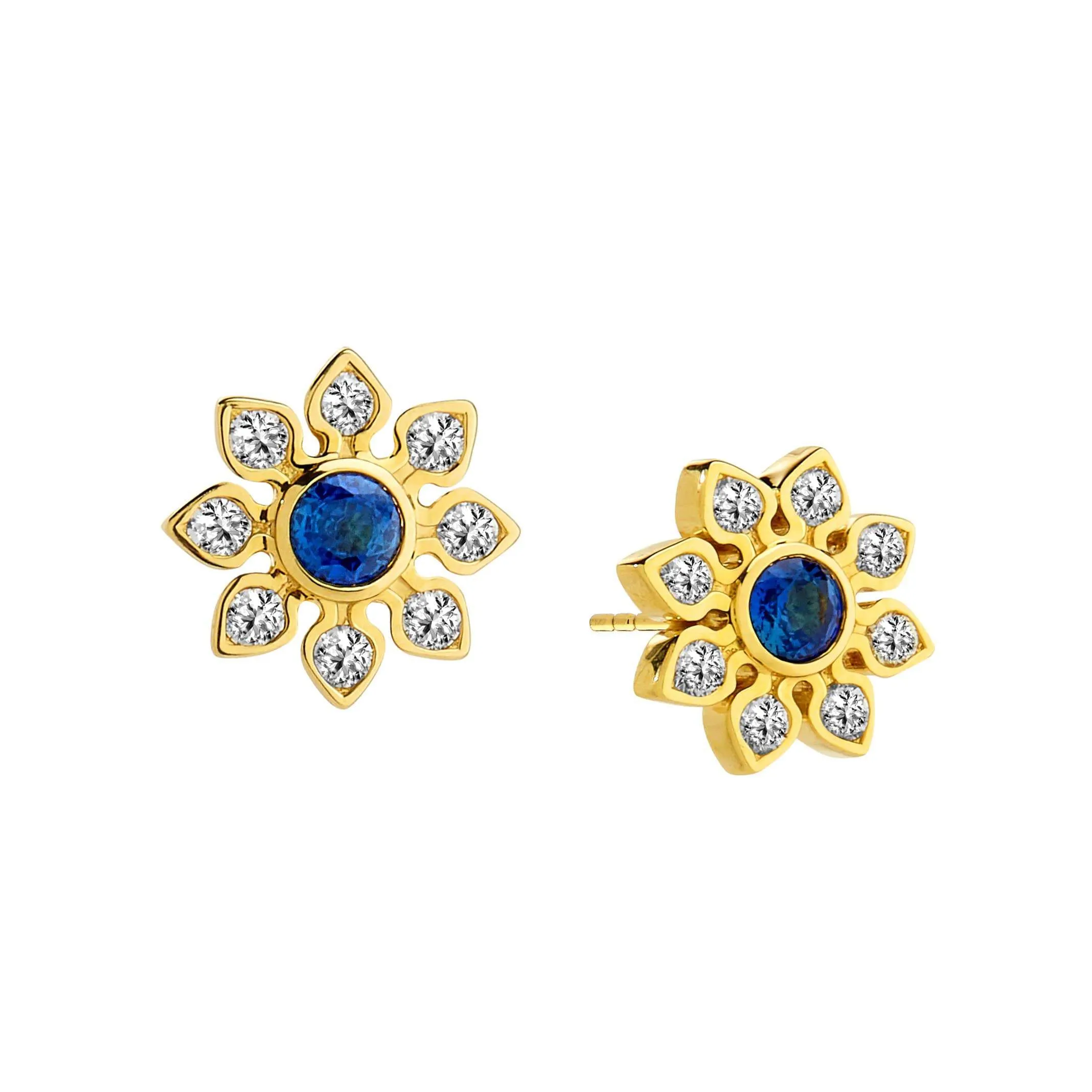 Diamond Flower Studs