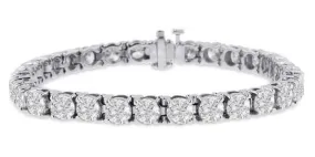 Diamond Tennis Bracelet (20.05 ct Diamonds) in White Gold