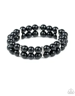 Downtown Debut Black Bracelet - Paparazzi Accessories