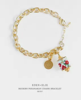 EDEN   ELIE Modern Peranakan gold charm bracelet - mint