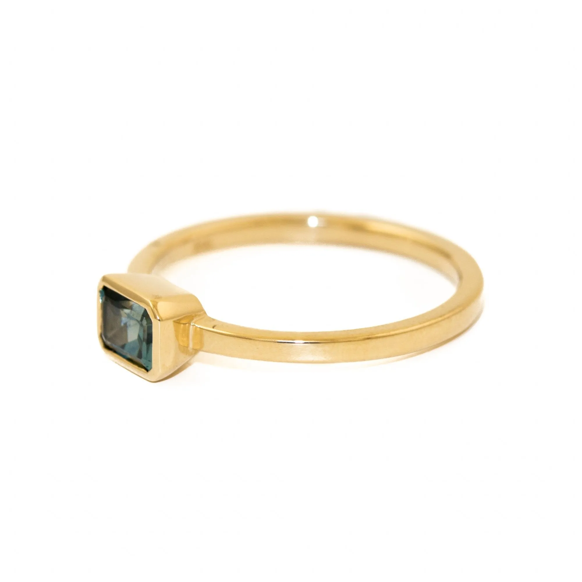 Emerald-Cut Montana Sapphire Ring