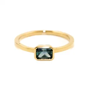 Emerald-Cut Montana Sapphire Ring