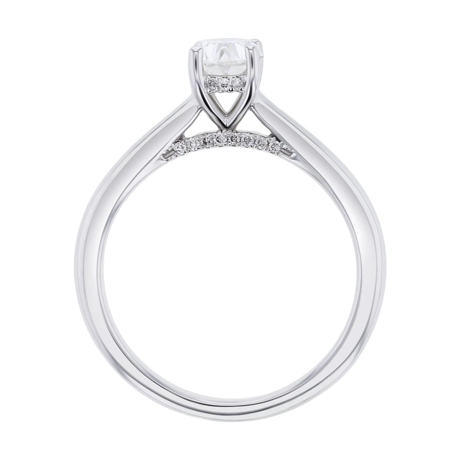 Esme Oval Hidden Halo Ready for Love Diamond Engagement Ring 3/4ct