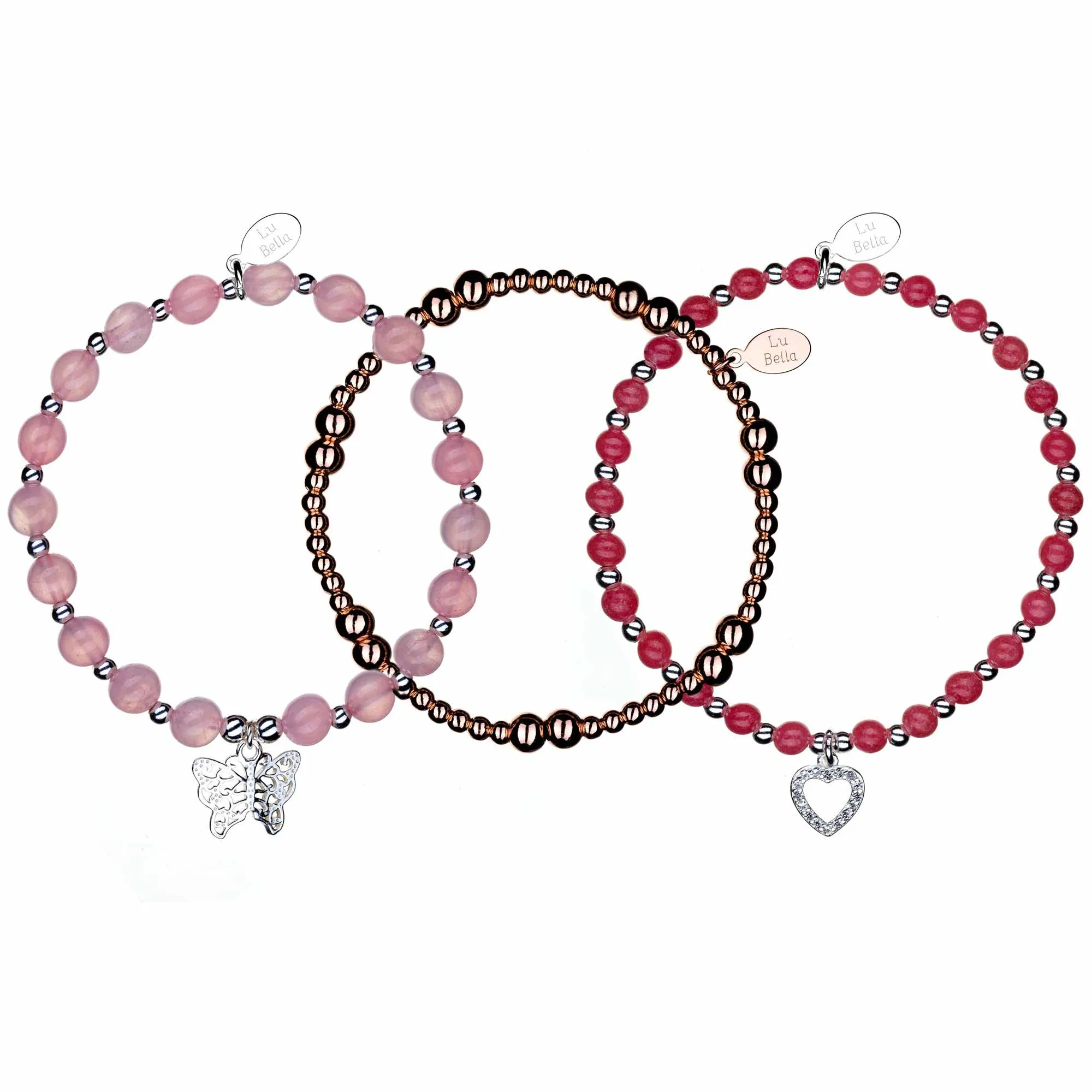 Essence of Life Sterling Silver Stacking Bracelets - Set of 3