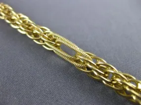 ESTATE 18KT YELLOW GOLD 3D CLASSIC ROUND FILIGREE TOGGLE BRACELET #22718