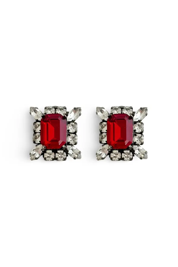 Eve Stud Crystal Ruby