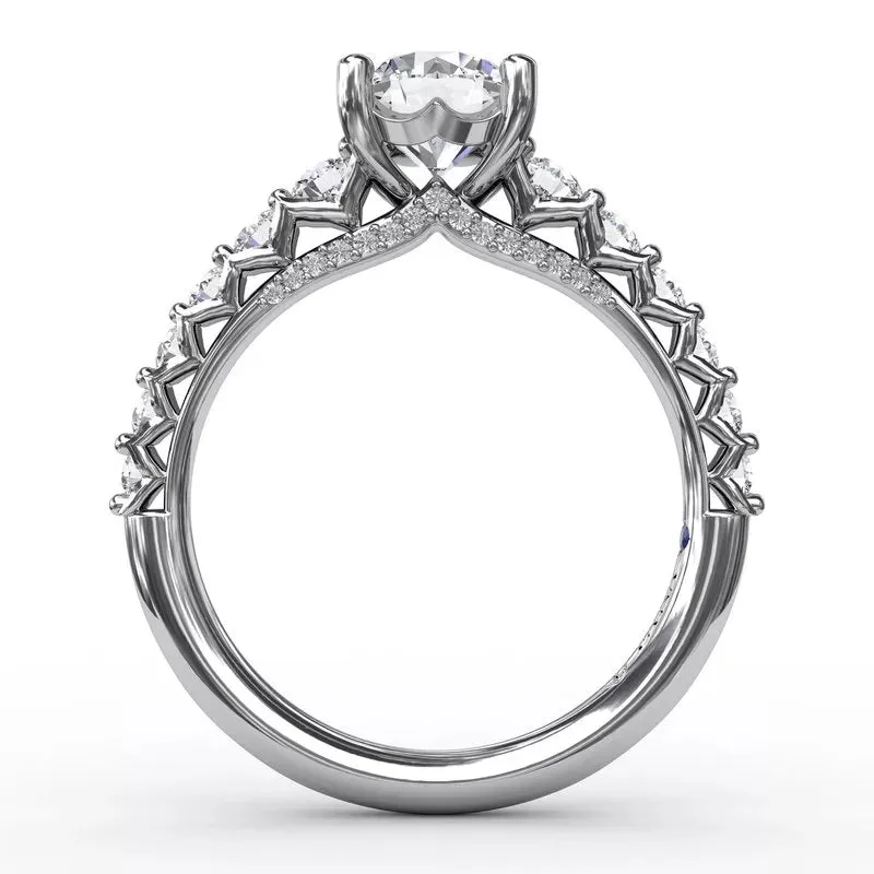 Fana Contemporary Diamond Ring With Openwork Band 3183