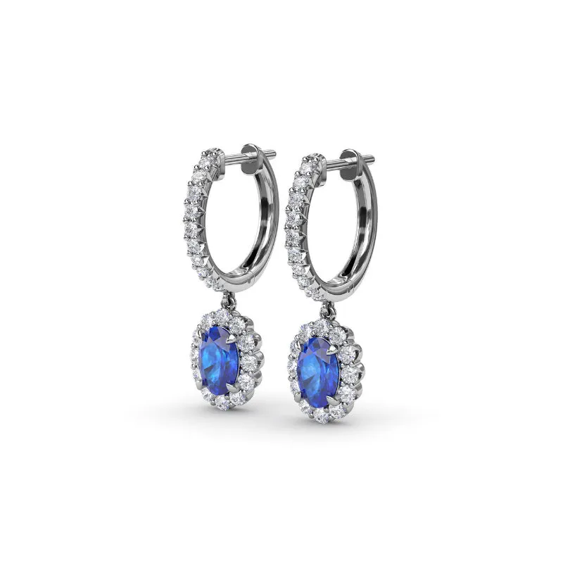 Fana Dazzling Sapphire and Diamond Drop Earrings