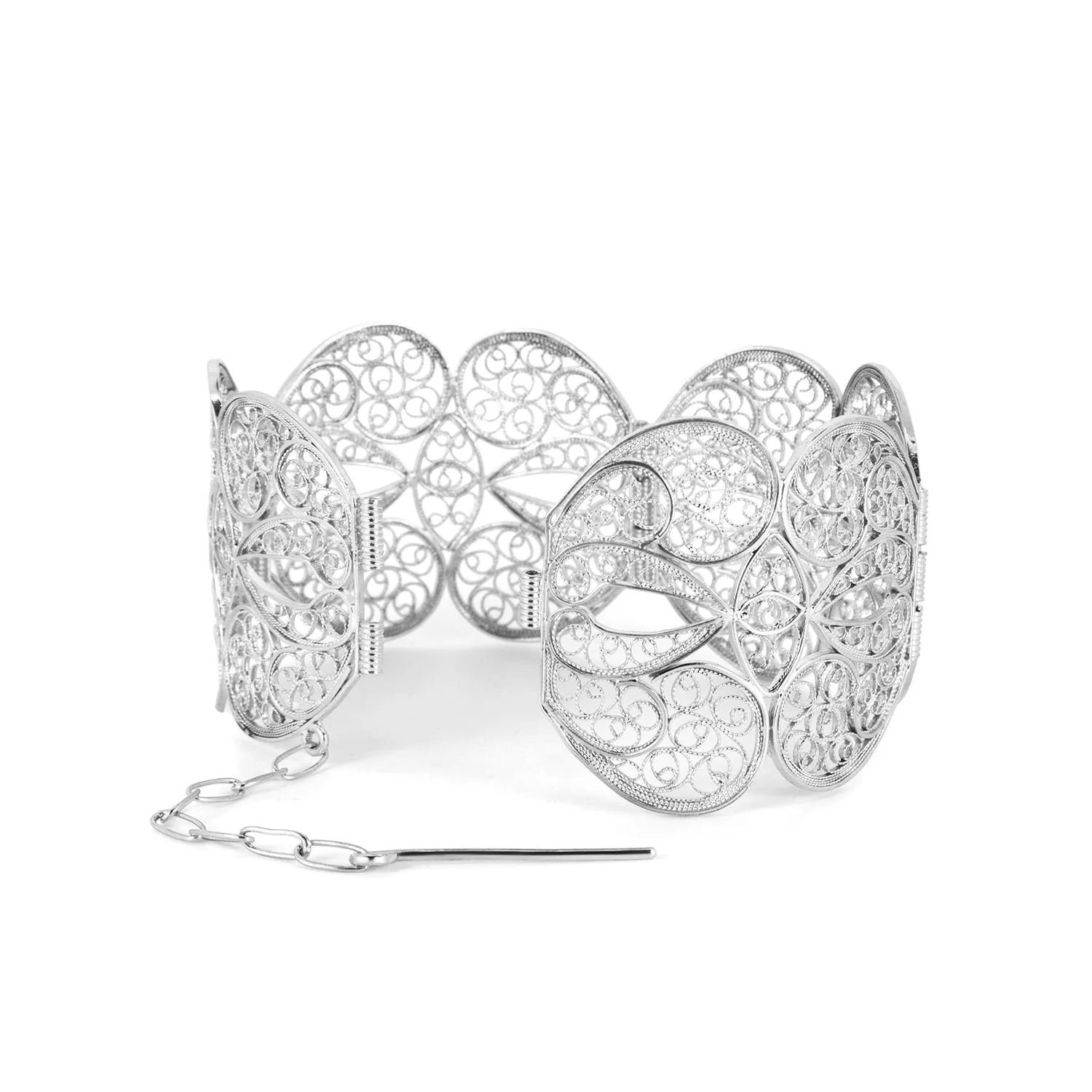 Filigree Butterfly Heart Bangle