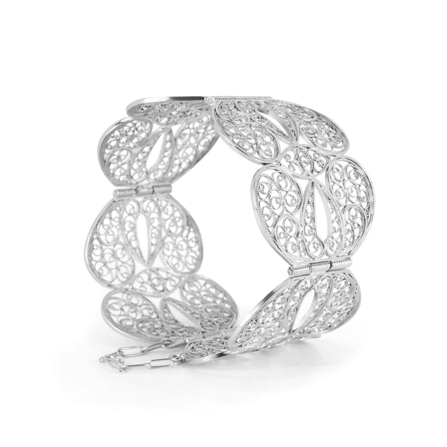 Filigree Butterfly Heart Bangle