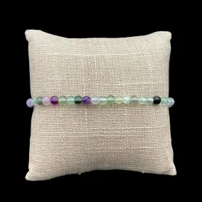 Fluorite Gemstone Beaded Stretch Bracelet